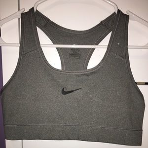 Grey Nike sports bra
